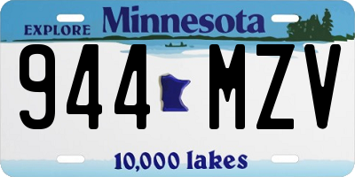 MN license plate 944MZV