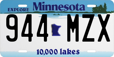 MN license plate 944MZX