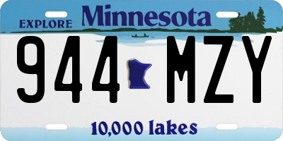 MN license plate 944MZY