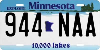 MN license plate 944NAA