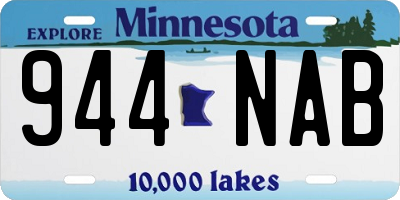 MN license plate 944NAB