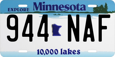 MN license plate 944NAF