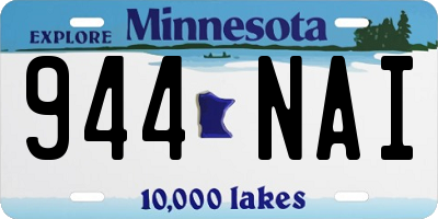 MN license plate 944NAI