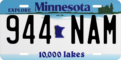MN license plate 944NAM