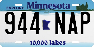 MN license plate 944NAP