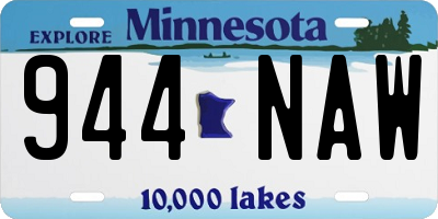 MN license plate 944NAW