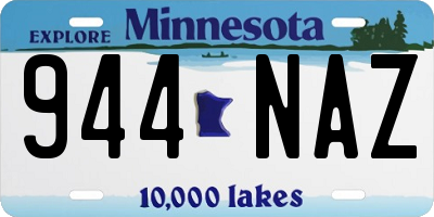 MN license plate 944NAZ