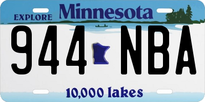 MN license plate 944NBA