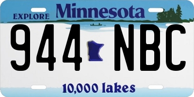 MN license plate 944NBC