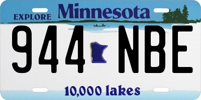 MN license plate 944NBE
