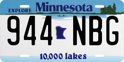 MN license plate 944NBG