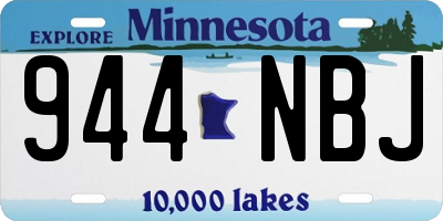 MN license plate 944NBJ