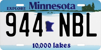 MN license plate 944NBL