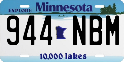 MN license plate 944NBM