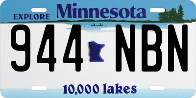 MN license plate 944NBN
