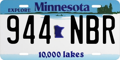 MN license plate 944NBR