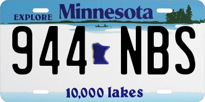 MN license plate 944NBS