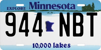 MN license plate 944NBT
