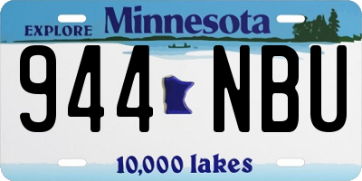 MN license plate 944NBU