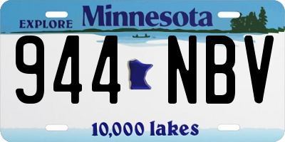 MN license plate 944NBV