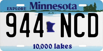 MN license plate 944NCD