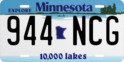 MN license plate 944NCG