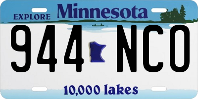 MN license plate 944NCO