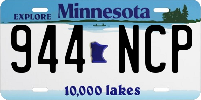 MN license plate 944NCP