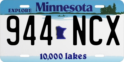 MN license plate 944NCX
