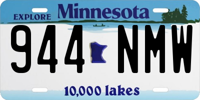 MN license plate 944NMW