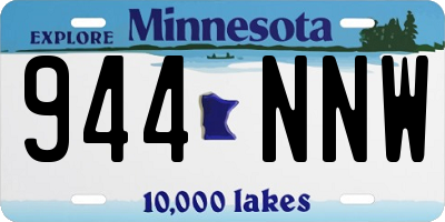 MN license plate 944NNW