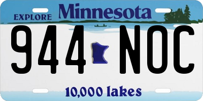 MN license plate 944NOC