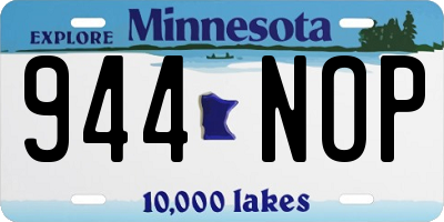 MN license plate 944NOP
