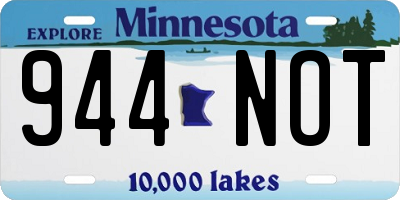 MN license plate 944NOT