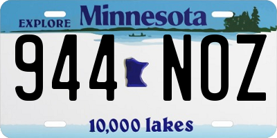 MN license plate 944NOZ