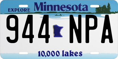 MN license plate 944NPA
