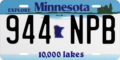 MN license plate 944NPB