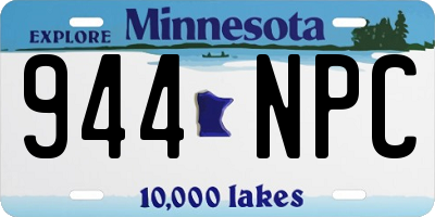 MN license plate 944NPC