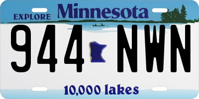 MN license plate 944NWN