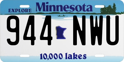 MN license plate 944NWU