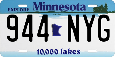MN license plate 944NYG