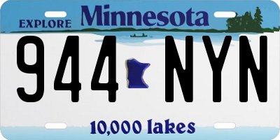 MN license plate 944NYN