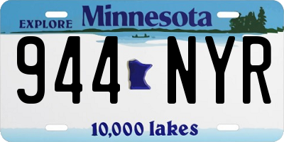 MN license plate 944NYR