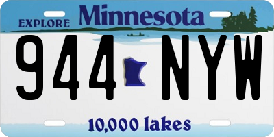 MN license plate 944NYW