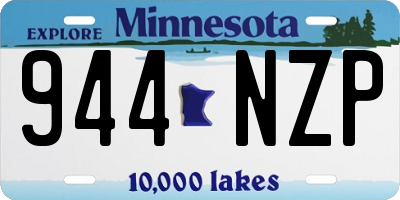 MN license plate 944NZP