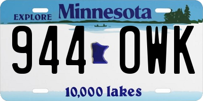 MN license plate 944OWK
