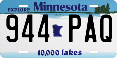 MN license plate 944PAQ