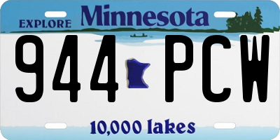 MN license plate 944PCW