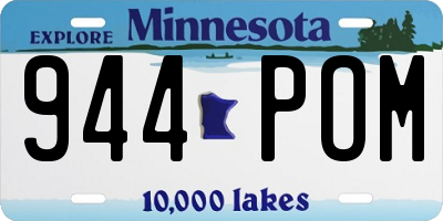 MN license plate 944POM