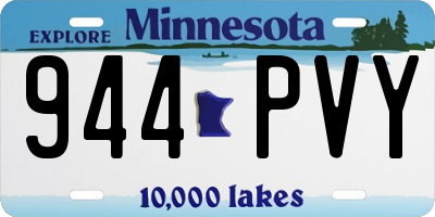 MN license plate 944PVY